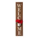 Glitzhome 42"H Wooden "WELCOME" Porch Sign with Metal Planter