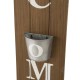 Glitzhome 42"H Wooden "WELCOME" Porch Sign with Metal Planter