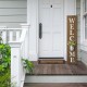 Glitzhome 42"H Wooden "WELCOME" Porch Sign with Metal Planter