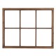 Glitzhome 28"H Wooden Window Frame with Wooden "HOME SWEET HOME" Word Sign Wall Décor
