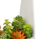 Glitzhome 13.75"H Succulent Plants in Handled Wooden Box