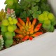 Glitzhome 13.75"H Succulent Plants in Handled Wooden Box