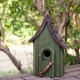 Glitzhome 11.61"H Distressed Wooden Birdhouse