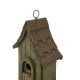 Glitzhome 11.61"H Distressed Wooden Birdhouse