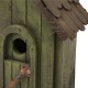 Glitzhome 11.61"H Distressed Wooden Birdhouse