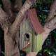 Glitzhome 11.61"H Distressed Wooden Birdhouse