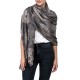 eUty Women Gray Paisley Print Scarf with Fringes