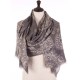 eUty Women Gray Paisley Print Scarf with Fringes