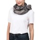 eUty Women Gray Paisley Print Scarf with Fringes