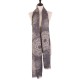 eUty Women Gray Paisley Print Scarf with Fringes