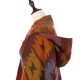 eUty Women Oversized Patterned Poncho Shawl Hoodie with 2 Button Closure and Tassels