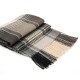 eUty Unisex Oversized Black, White and Gray Plaid Scarf with Tassels