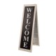 Glitzhome 36"H Double Sided Wooden/Metal Shutter "WELCOME" Porch Sign Decor/Planter Stand