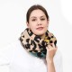 eUty Women Green, Yellow and Beige Leopard Grain Scarf