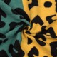 eUty Women Green, Yellow and Beige Leopard Grain Scarf