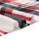 eUty Women Oversized Red, White and Grey Scarf with with Fringes