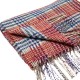 eUty Women Oversized Orange, White and Grey Scarf with Tassels