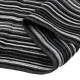 eUty Men's Black and White Striped Scarf with Tassels