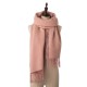 eUty Women Oversized Pink and Brown Striped Reversible Scarf with Tassels