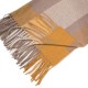 eUty Women Oversized Yellow, Cream and Grey Chevron Grain Scarf with Tassels