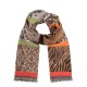 eUty Women Oversized Double Jacquard Leopard Scarf with Tassels