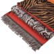 eUty Women Oversized Double Jacquard Leopard Scarf with Tassels