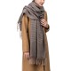 eUty Women Oversized Grey long Scarf with Tassels