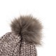 eUty Women Grey Chenille Fold-Over Beanie with Pom Pom One Size