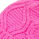 eUty Women Bright Fuchsia Fold-Over Beanie with Pom Pom One Size