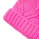 eUty Women Bright Fuchsia Fold-Over Beanie with Pom Pom One Size