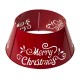 Glitzhome 26"D "Merry Christmas" Diecut Metal Tree Collar with Light String 
