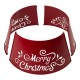 Glitzhome 26"D "Merry Christmas" Diecut Metal Tree Collar with Light String 