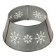 Glitzhome 26"D Snowflake Die Cut Metal Tree Collar with Light String