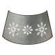 Glitzhome 26"D Snowflake Die Cut Metal Tree Collar with Light String