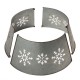 Glitzhome 26"D Snowflake Die Cut Metal Tree Collar with Light String