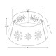 Glitzhome 26"D Snowflake Die Cut Metal Tree Collar with Light String