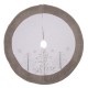 Glitzhome 48"D White Fleece Christmas Tree Skirt