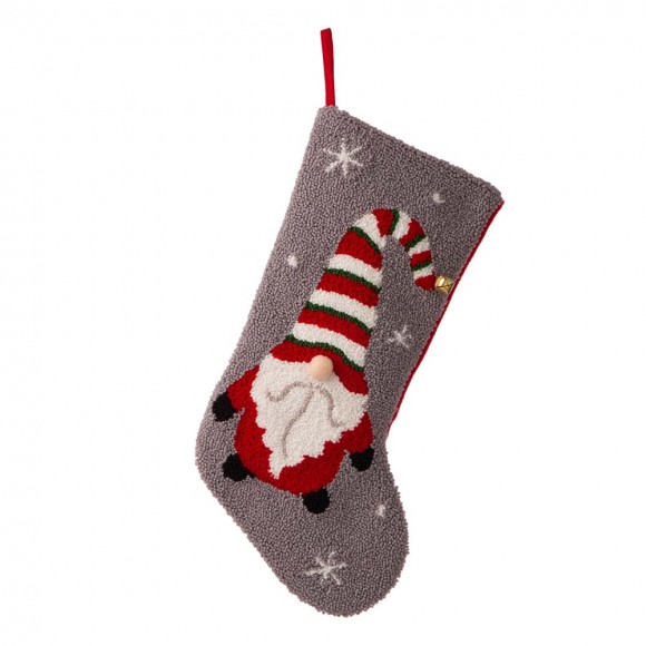 Glitzhome 21.00"L Gnome Hooked Stocking