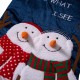 Glitzhome 36"L Velvet 3D Snowman Oversized Stocking