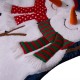 Glitzhome 36"L Velvet 3D Snowman Oversized Stocking