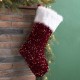 Glitzhome 21"L Red Sequin Christmas Stocking