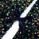 Glitzhome 48"D Navy Blue Sequin Christmas Tree Skirt