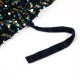 Glitzhome 48"D Navy Blue Sequin Christmas Tree Skirt