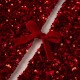Glitzhome 48"D Red Sequin Christmas Tree Skirt
