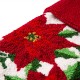 Glitzhome 21.00"L Poinsettia Hooked Stocking