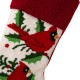 Glitzhome 21.00"L Cardinal Hooked Stocking