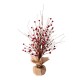 Glitzhome 16"H Christmas Red Berry Table Tree Décor