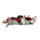 Glitzhome Glitted Berry Ornament Pinecone Candle Holder Centerpiece