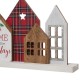 Glitzhome 20"L Metal & Wooden Christmas House Table Décor