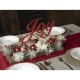 Glitzhome 20"L Christmas Metal "Joy" Floral Centerpiece Table Decor